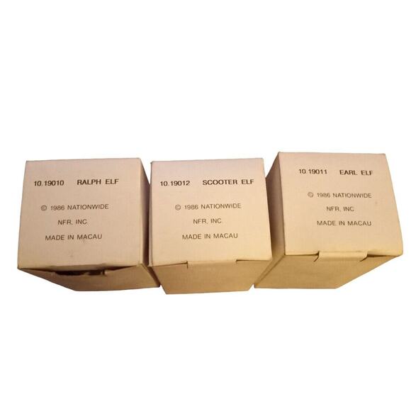 Vtg Earl Ralph Scooter Christmas Stocking Hangers Shelf Sitter Figurines 4.5" - Picture 12 of 12